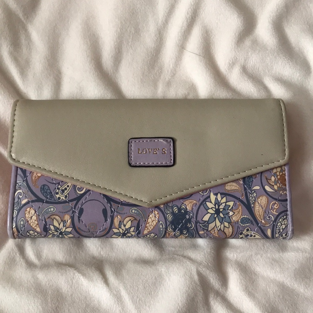 Floral tri-fold wallet